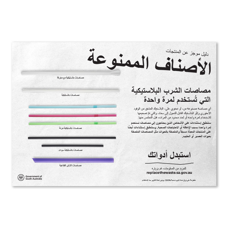 SUP-Prohibited Items A5 Sheet Arabic 2021
